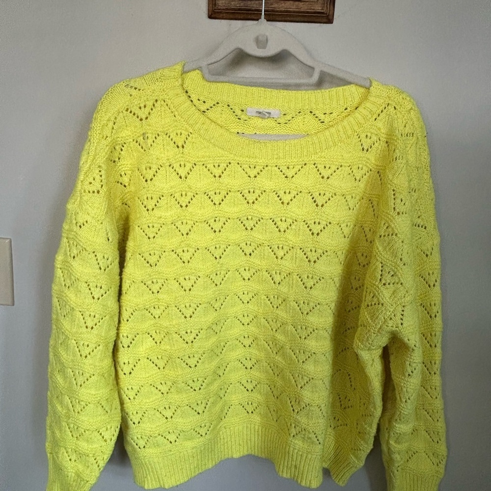 Vibrant Yellow lightweight Women's Sweater and in XXL